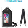 Waterproof Boating Slim Adjustable Chest Bag Waist Pack with Transparent Touchscreen Cover Fit Most 6.7 Inch Smart Phone for Riding, Pool, Kayaking Dry Bag