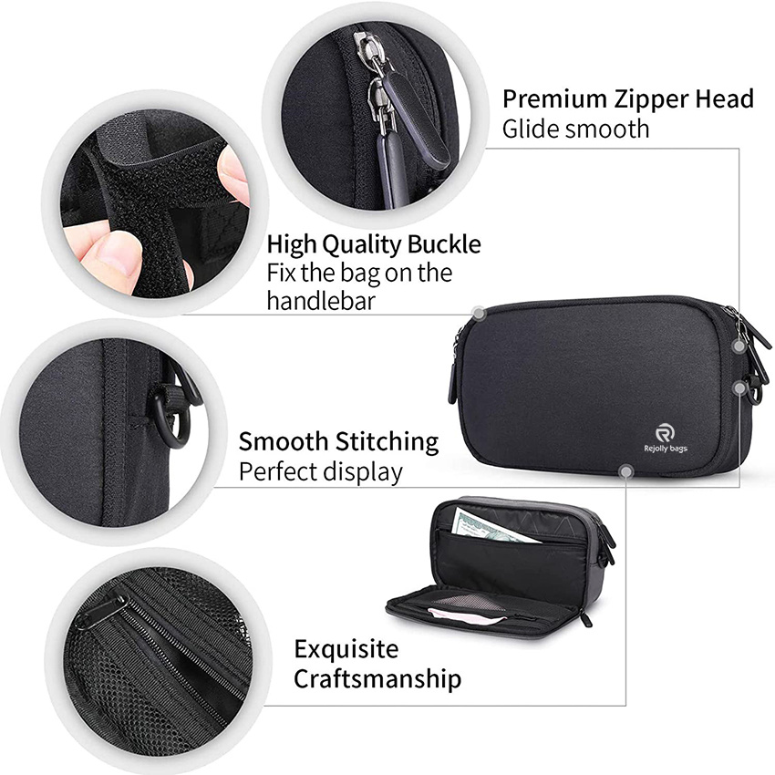 Bike Handlebar Bag Waterproof Bicycle Storage Frame Pouch Multifunctional Shoulder Sling Bicycle Bag