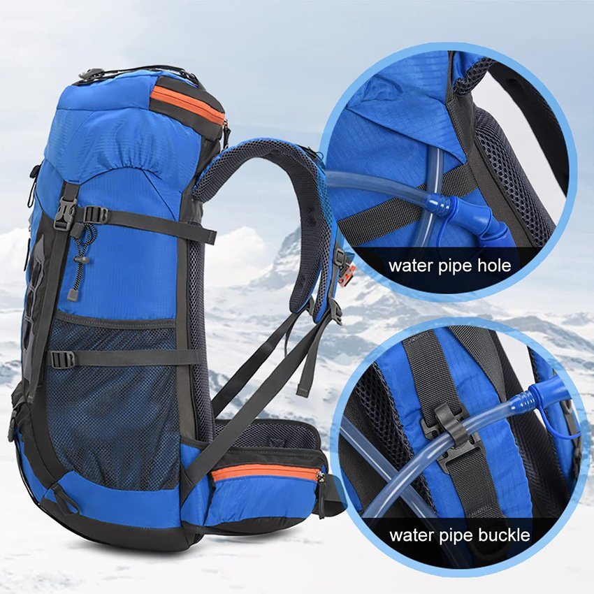 60L Hiking Backpack Men Women Camping Daypack Waterproof Mountaineering Climbing Bag with Rain Cover