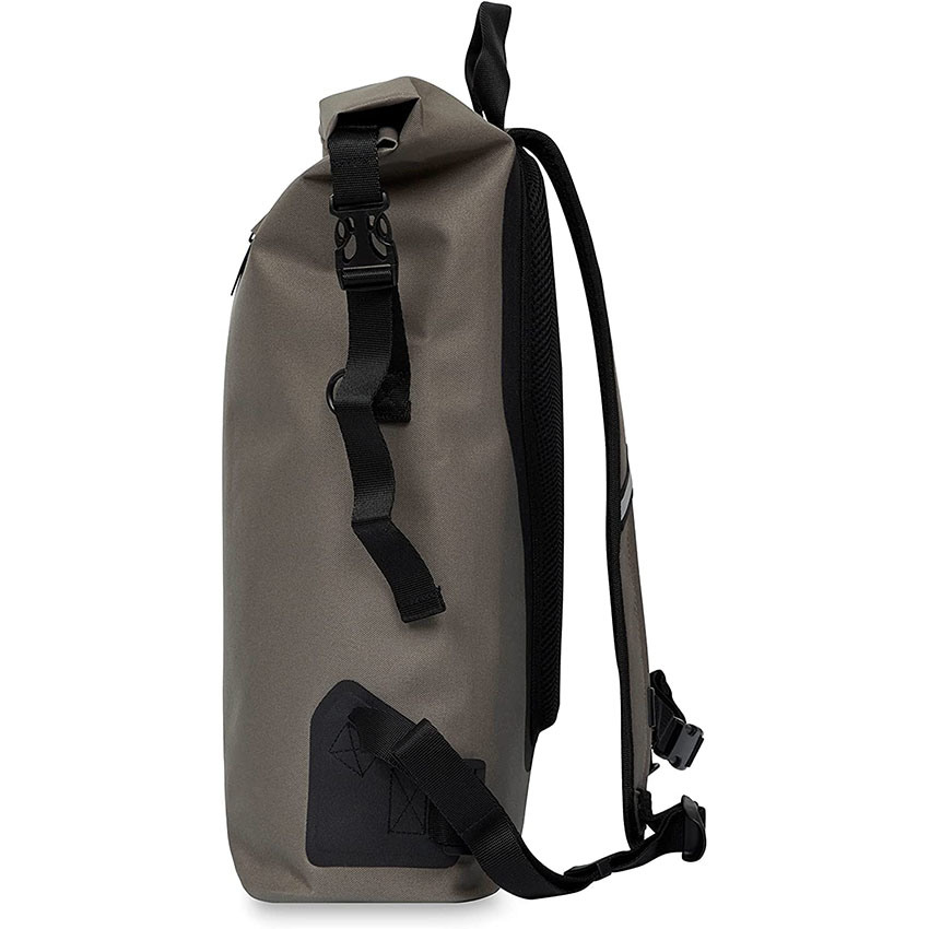 Waterproof Laptop Rolltop Backpack Water Resistant Travel Rucksack Casual Daypack for Outdoors Brown Bag