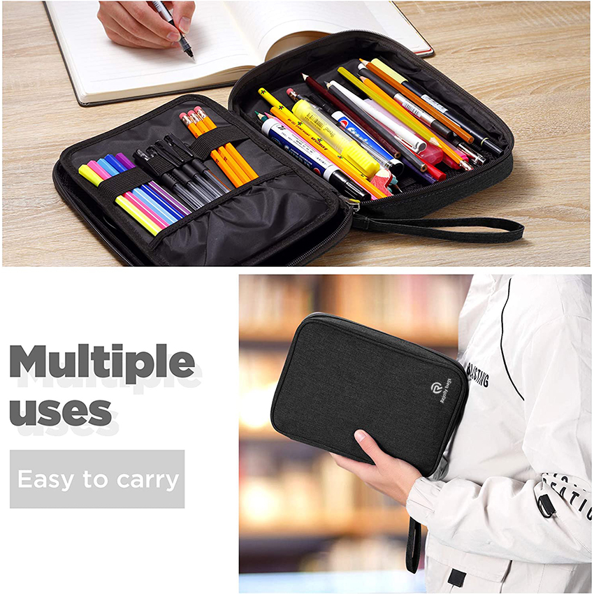 Big Capacity Storage Pouch Marker Pen Pencil Case Simple Stationery Bag High School Office Pen Bag RJ21645