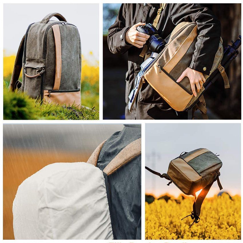 Lightweight Outdoor Backpack Camera Backpack Fashion Canvas Photography Bag
