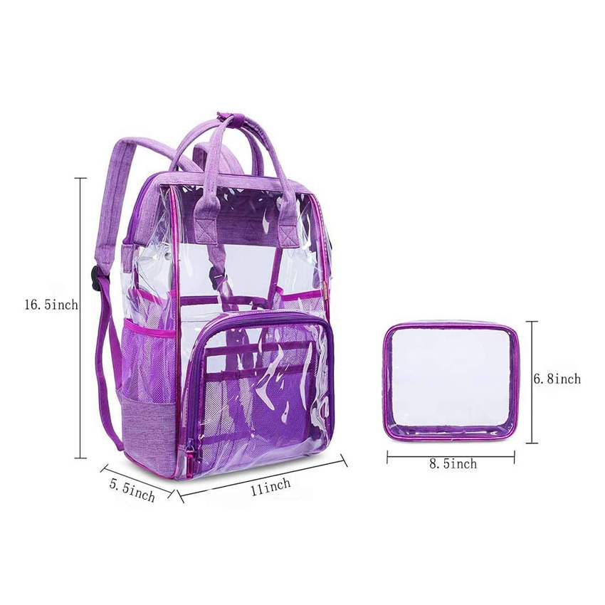 Heavy Duty Clear Transparent Backpack Waterproof Transparent Daypack Transparent PVC Sling Bag Shoulder Cross Body Pack for Women