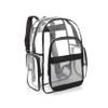 Clear School Backpack Outdoor Daypack School Bag Clear Rucksack with Adjustable Padded Straps