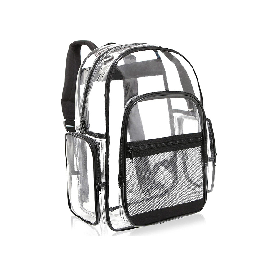 Clear School Backpack Outdoor Daypack School Bag Clear Rucksack with Adjustable Padded Straps