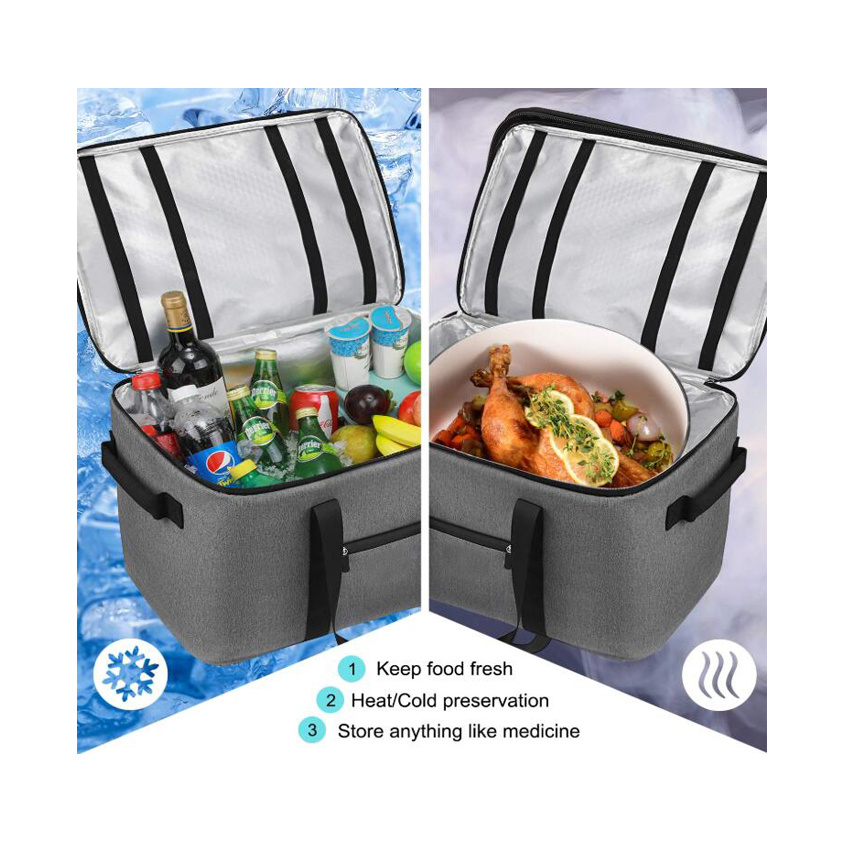 Lunch Cooler Bag Cool Grocery Bag Insulated Delivery Bag Pizza Shoulder Bag