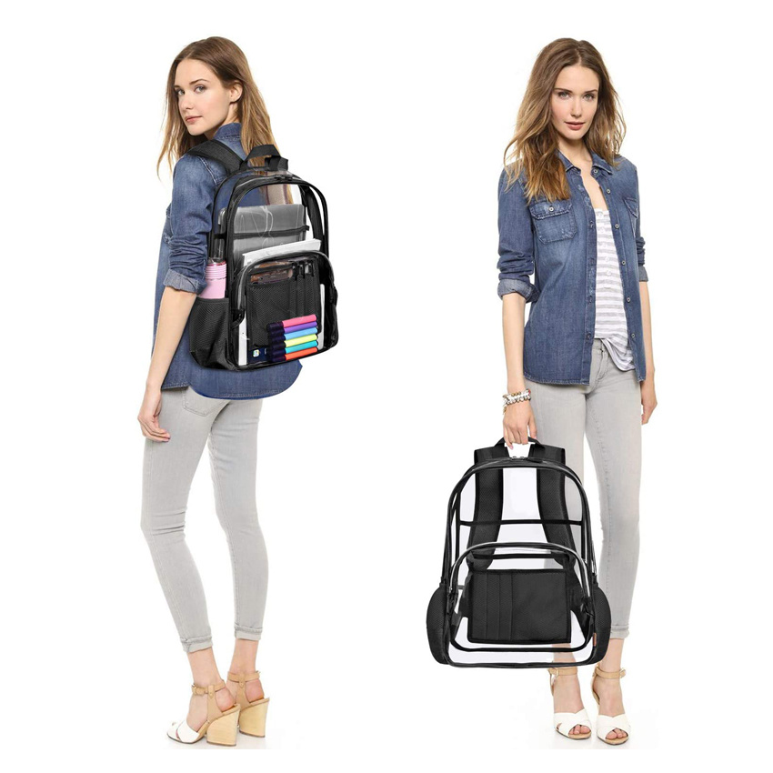 Heavy Duty Clear Backpack Transparent Backpack Women′s Backpacking Backpack Eco Friendly Durable Rucksack