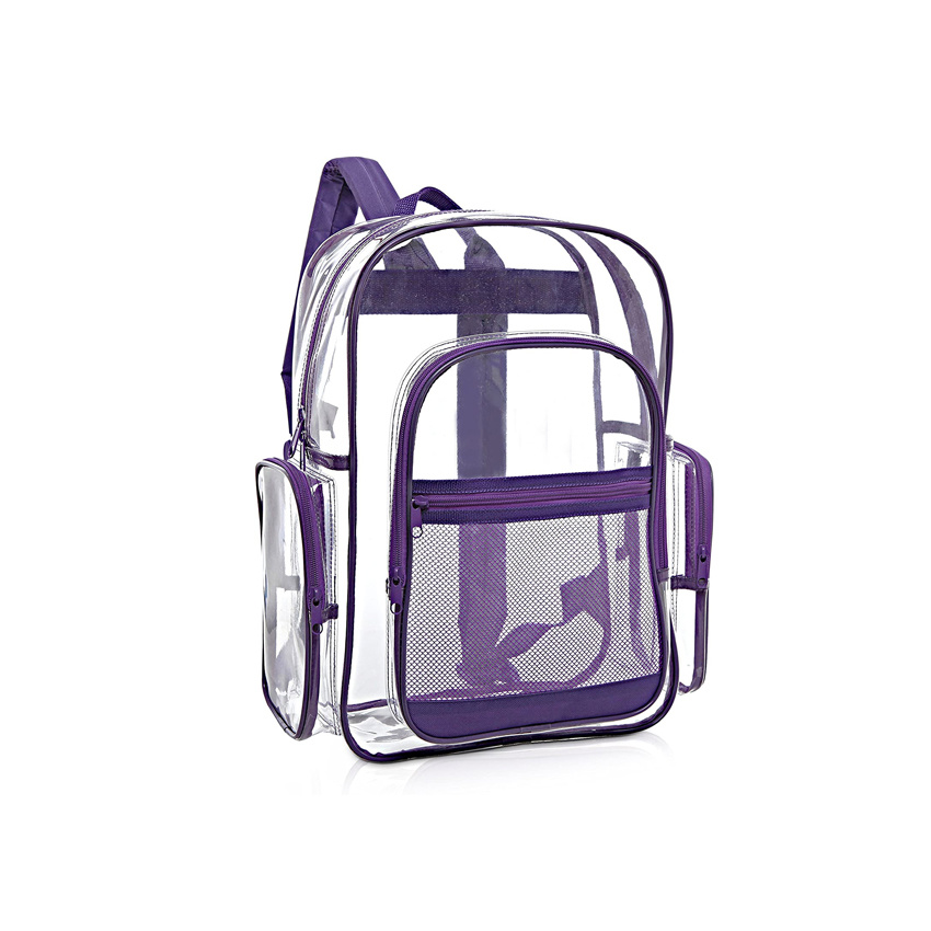 Clear School Backpack Outdoor Daypack School Bag Clear Rucksack with Adjustable Padded Straps