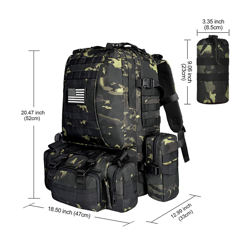 Camping Hiking Bag Military Tactical Style Backpack Assault Pack Built-up Backpack