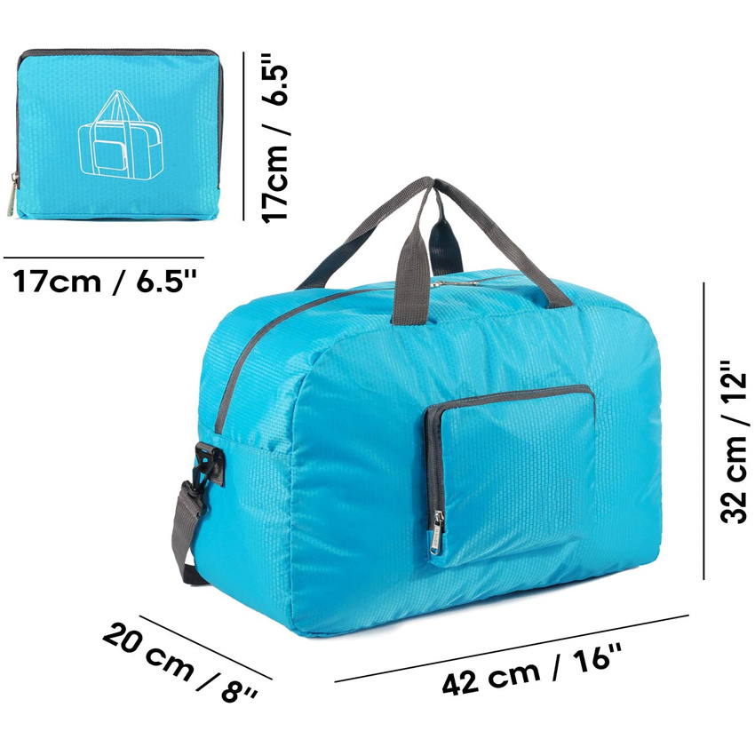 Large Capacity Foldable Nylon Duffle Bag Gym Sports Travel Bag New Style Fashion Leisure Handbags